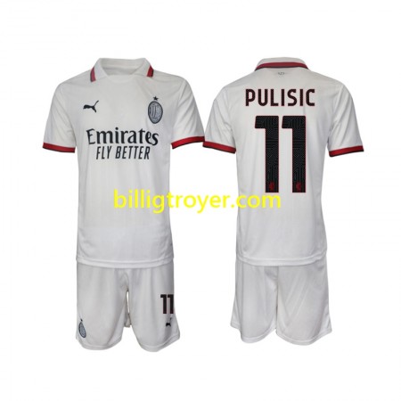 Billige Fotballdrakter AC Milan Pulisic 11 Barn Bortedraktsett 2024/25 Kortermet